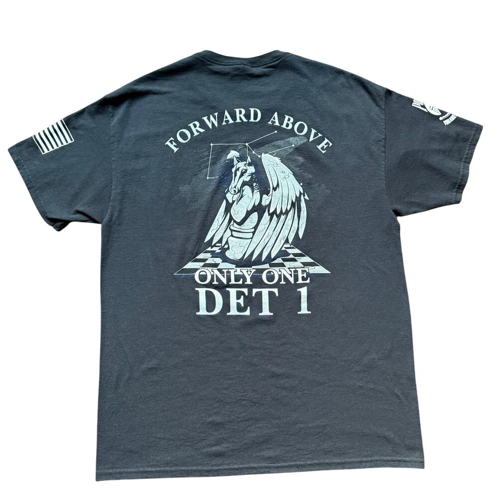 Jerzees Space Force Forward Above DET 1 Graphic Tee Mens L